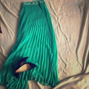 Pleated Maxi Skirt